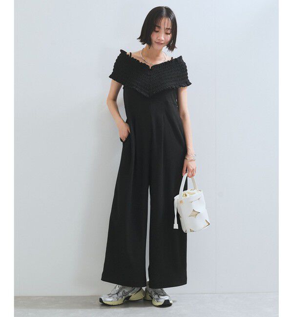 VIS「シャーリングオフショルダーオールインワン」|オールインワン|