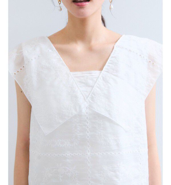 VIS「コンパクトビッグカラーブラウス」|シャツ・ブラウス|