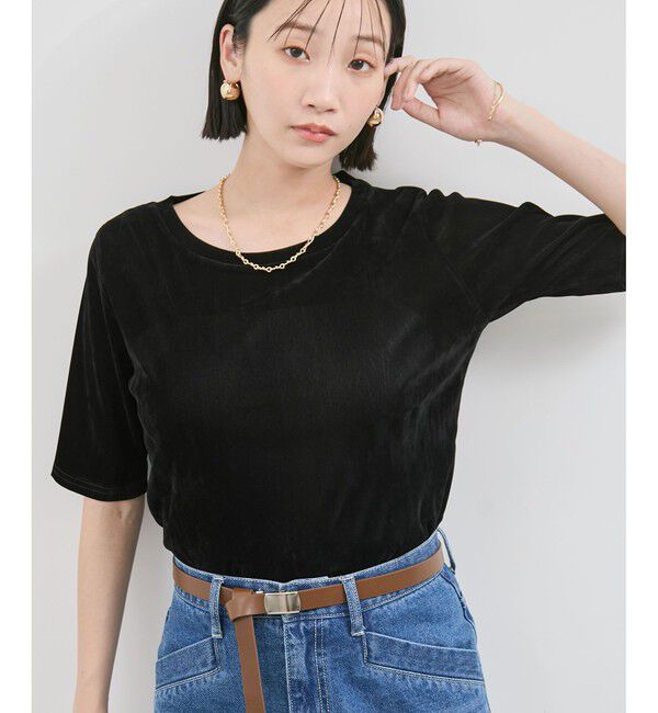 VIS「シーアベロア5部袖プルオーバー」|Tシャツ・カットソー|