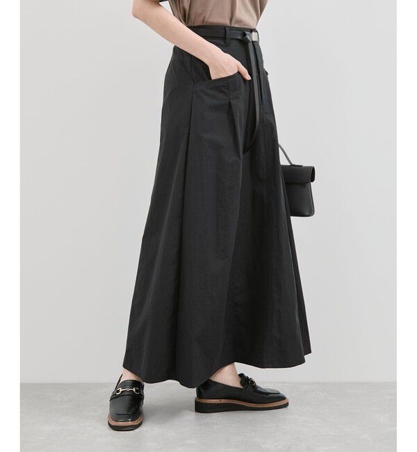 VIS「ウエスト切替デザインフレアスカート」|スカート|