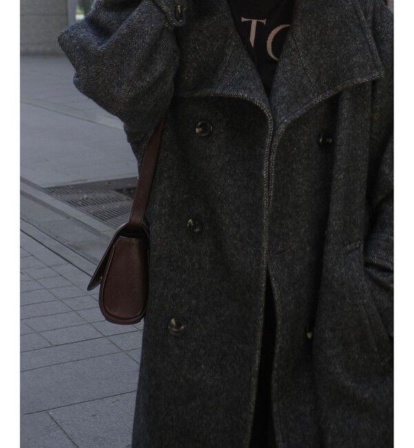 VIS「尾州シャギースタンドカラーロングコート/静電気防止・WEB限定PS・TMサイズ」|その他|