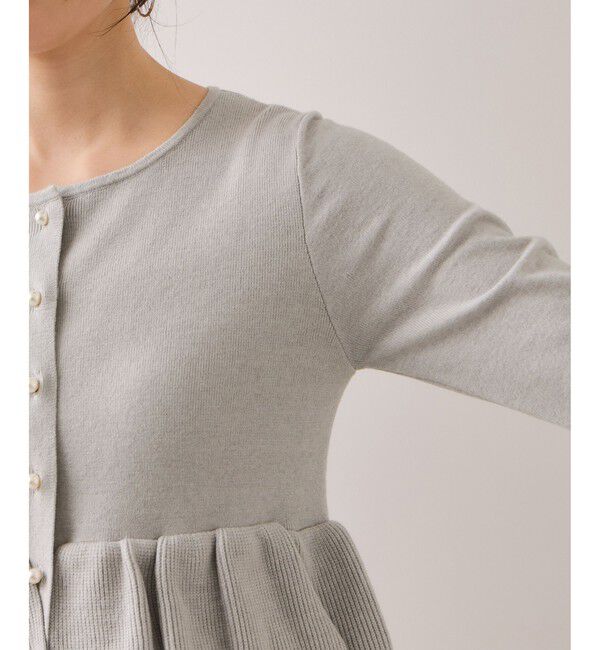 VIS「ティアードペプラムニットカーディガン」|カーディガン|