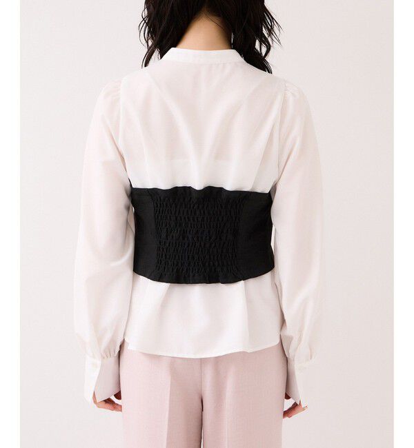 VIS「美easy前開きビスチェドッキングシャツ/イージーケア・接触冷感・セットアップ対応」|シャツ・ブラウス|