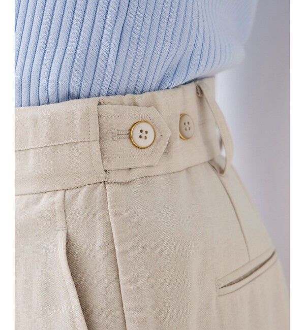 VIS「美easyリネンライクワイドパンツ/イージーケア・接触冷感・セットアップ対応」|チノ|