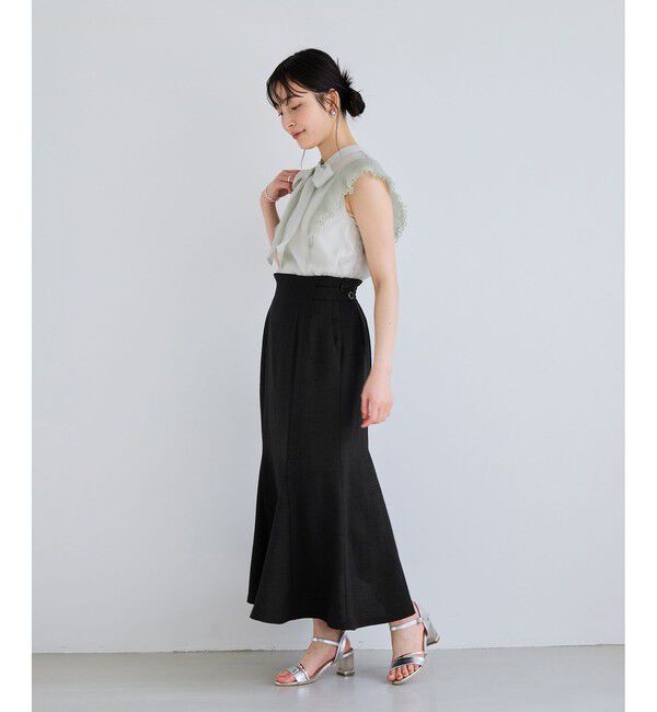 VIS「美easyリネンライクマーメイドスカート/イージーケア・接触冷感・セットアップ対応」|スカート|