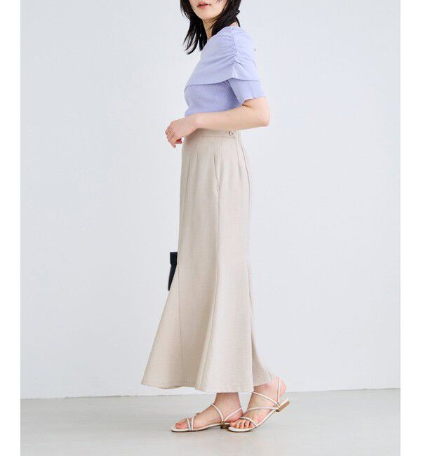 VIS「美easyリネンライクマーメイドスカート/イージーケア・接触冷感・セットアップ対応」|スカート|