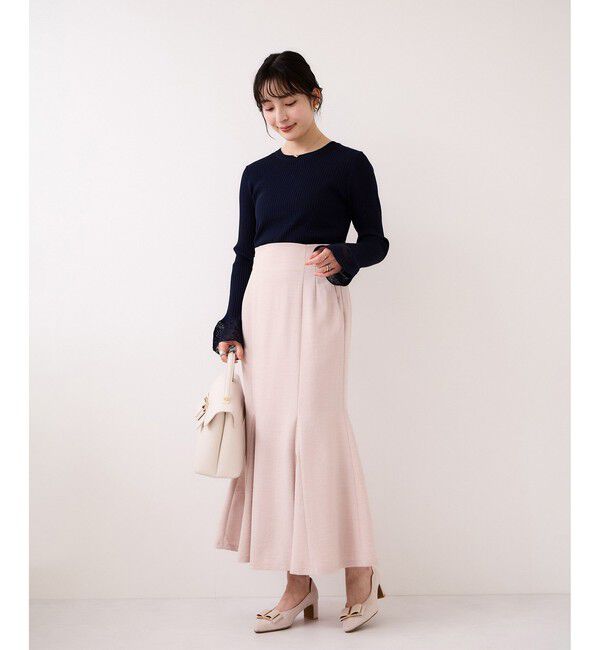 VIS「美easyリネンライクマーメイドスカート/イージーケア・接触冷感・セットアップ対応」|スカート|