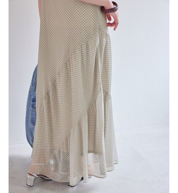 VIS「シアーチェックキャミワンピース」|キャミソール|