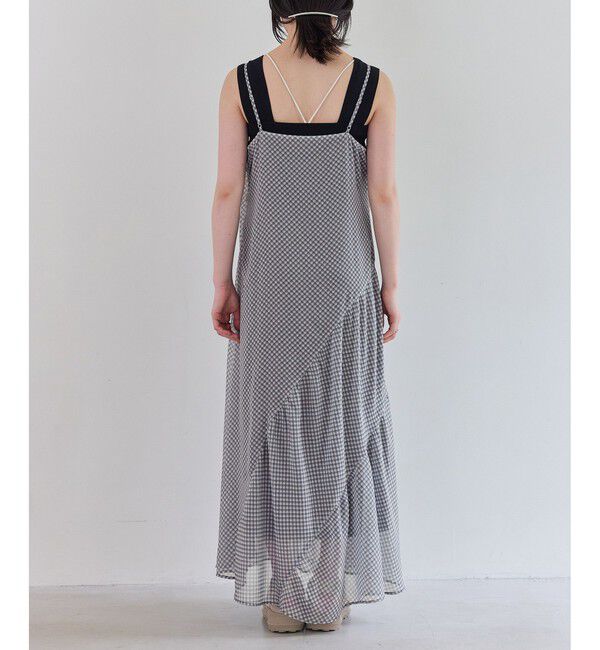 VIS「シアーチェックキャミワンピース」|キャミソール|