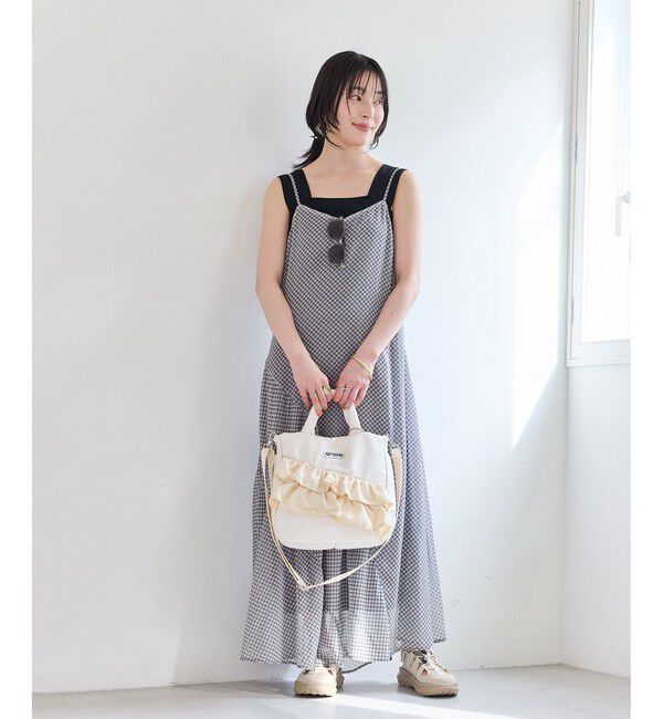 VIS「シアーチェックキャミワンピース」|キャミソール|