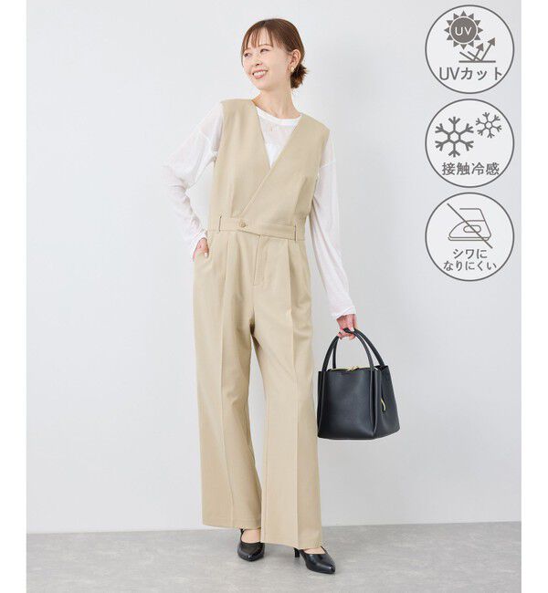 Rope&rsquo;Picnic「【UVカット・接触冷感】イージーケアオールインワン」|オールインワン|ベージュ(27)