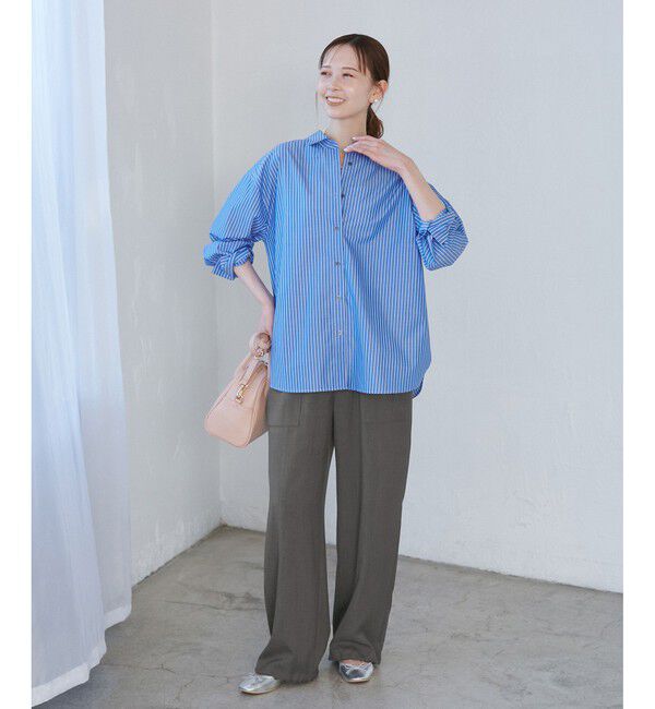 Rope&rsquo;Picnic「ドロストリラックスイージーワイドパンツ」|チノ|