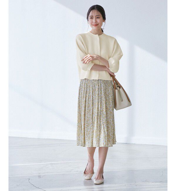 Rope&rsquo;Picnic「【emur/エミュール】モールヤーン畦ニット5分袖カーディガン」|カーディガン|