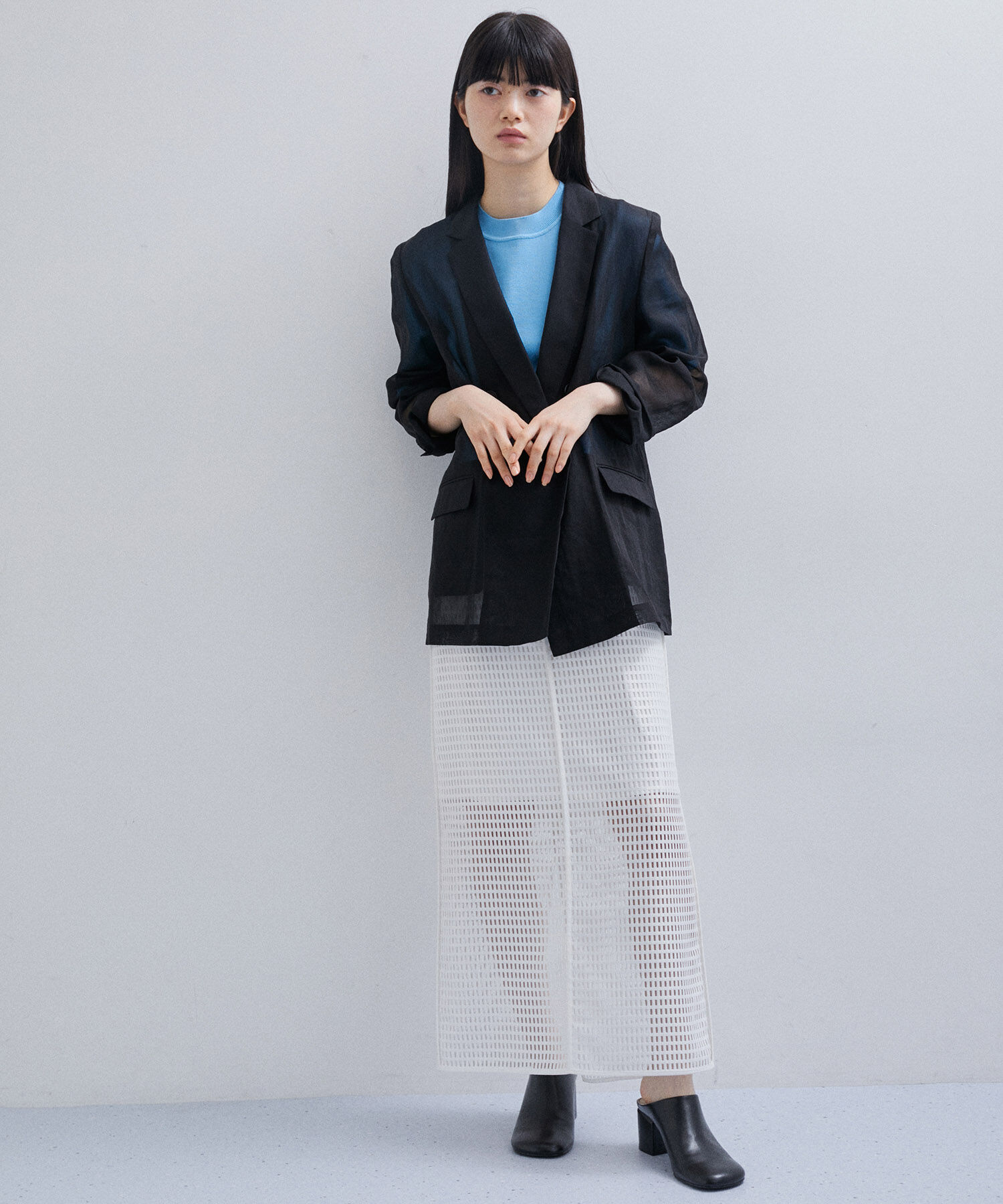 ADAM ET ROPE'「【セットアップ対応】メッシュレーススカート」|スカート|