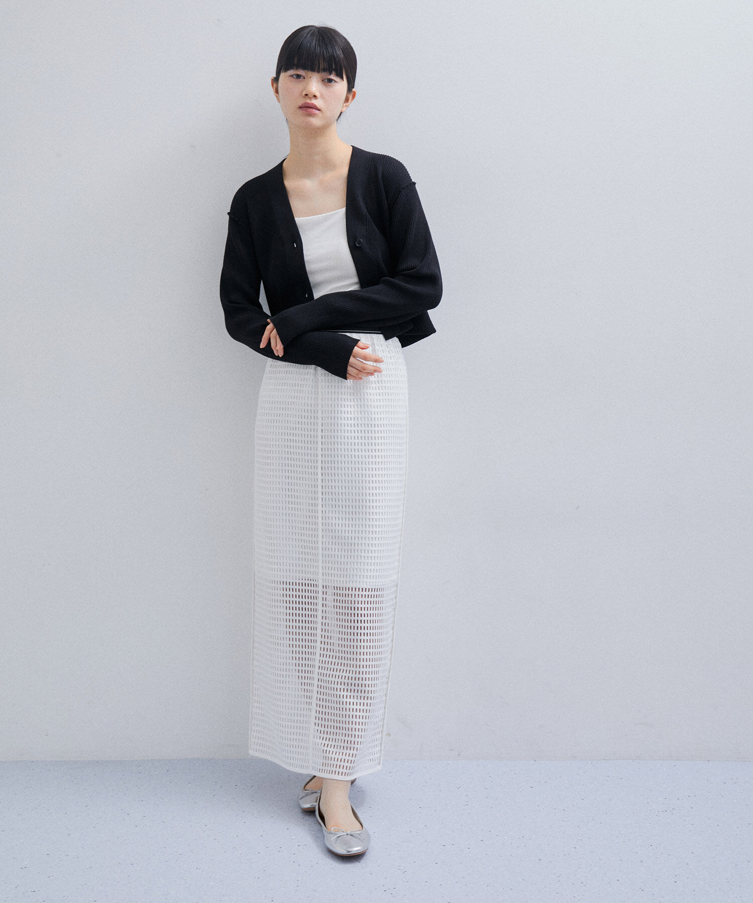 ADAM ET ROPE'「【セットアップ対応】メッシュレーススカート」|スカート|