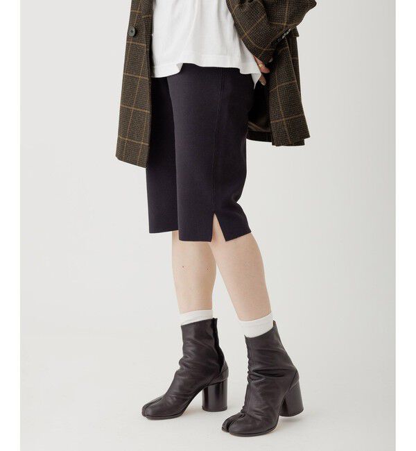 ADAM ET ROPE'「【接触冷感】ニットカプリパンツ」|チノ|