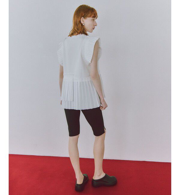 ADAM ET ROPE'「【接触冷感】ニットカプリパンツ」|チノ|