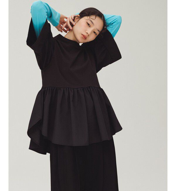 ADAM ET ROPE'「【サステナブル】バウンスカフスプルオーバー/接触冷感/UVカット」|Tシャツ・カットソー|