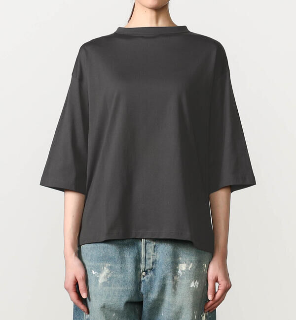 handvaerk「handvaerk | 60/2 ボトルネックTシャツ SOLID WOMEN」|Tシャツ・カットソー|