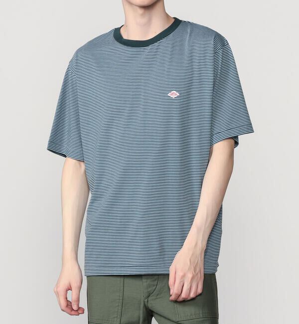 DANTON「DANTON | ボーダー クルーネックTシャツ MEN」|Tシャツ・カットソー|BLUE系1