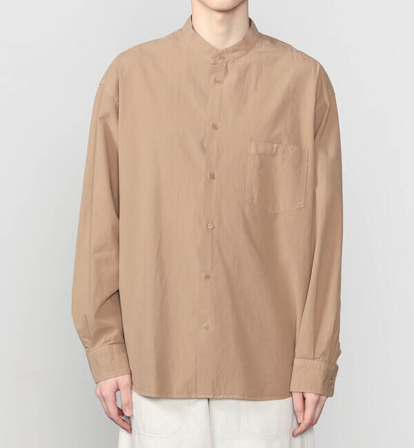 ORCIVAL「ORCIVAL | ガーメントダイ バンドカラー長袖シャツ MEN」|シャツ・ブラウス|