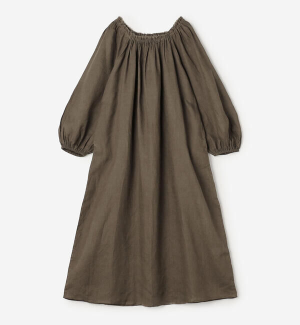  「WALANCE | リネン バルーンスリーブドレス WOMEN」|ワンピース|