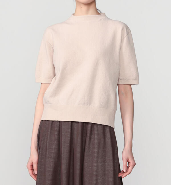 UNFIL「UNFIL | ボトルネック 半袖プルオーバー WOMEN」|ニット・セーター|