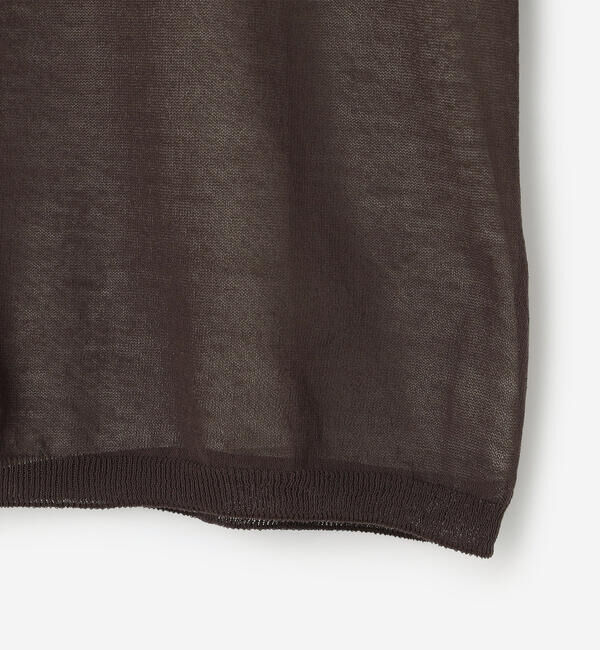 UNFIL「UNFIL | ハイツイストコットン シアー レイヤード半袖ニット WOMEN」|ニット・セーター|