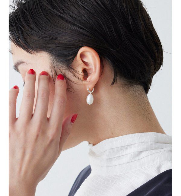 THE PAUSE「【THE PAUSE】パールドロップピアス」|リング|シルバー