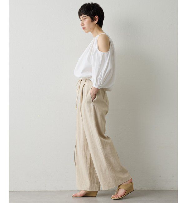 THE PAUSE「【THE PAUSE】ロープベルトパンツ」|チノ|