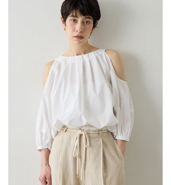 THE PAUSE「【THE PAUSE】オープンショルダーブラウス」|シャツ・ブラウス|オフホワイト