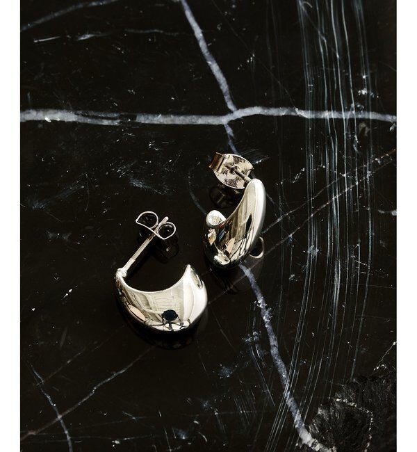 THE PAUSE「【THE PAUSE】カーブピアス」|リング|シルバー