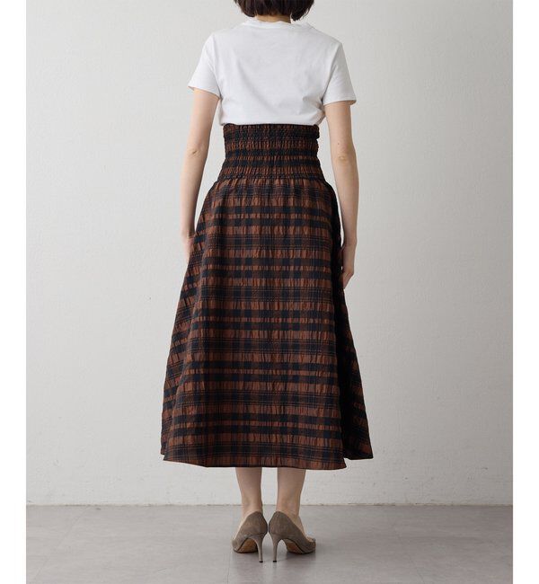 Drawing Numbers「【Drawing Numbers】チェックジャガードシャーリングスカート」|スカート|