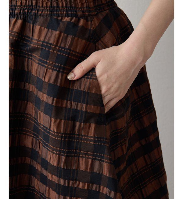 Drawing Numbers「【Drawing Numbers】チェックジャガードシャーリングスカート」|スカート|