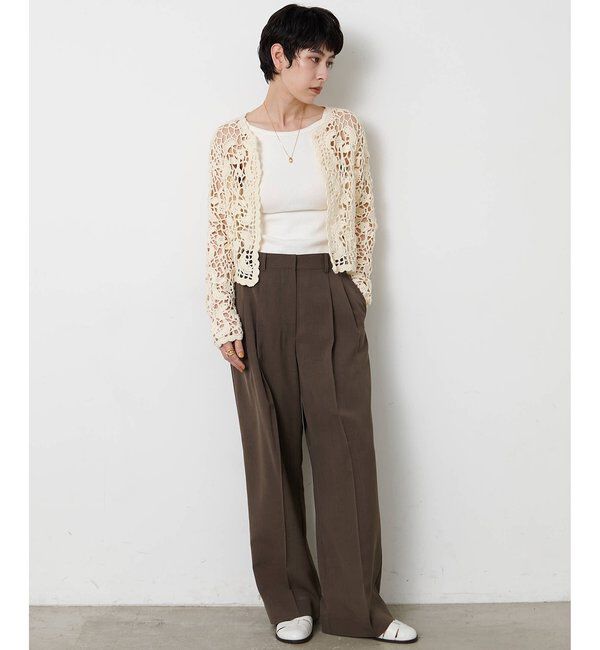 THE PAUSE「＜WEB限定＞【THE PAUSE】タックパンツ」|チノ|