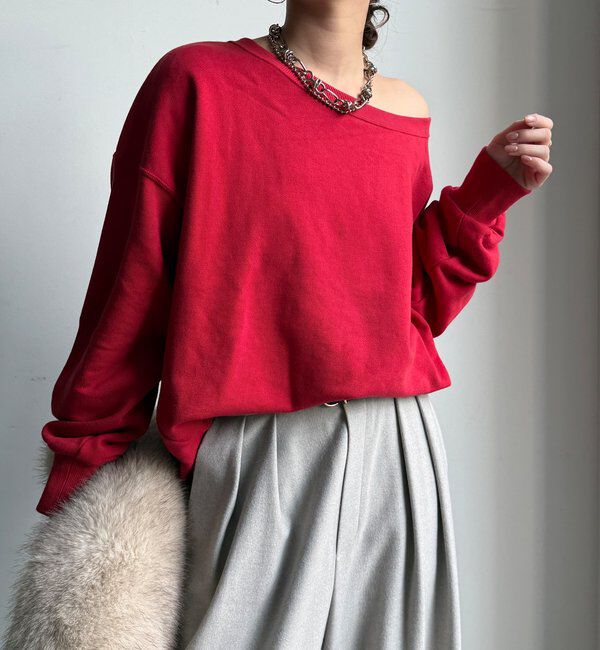  「【新色追加/毎年大人気！】裏毛スウェット」|Tシャツ・カットソー|レッド