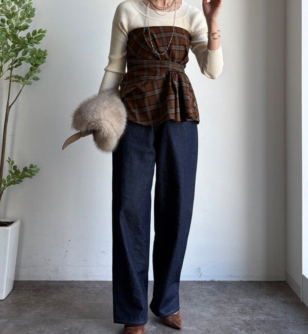  「起毛チェックビスチェ」|シャツ・ブラウス|