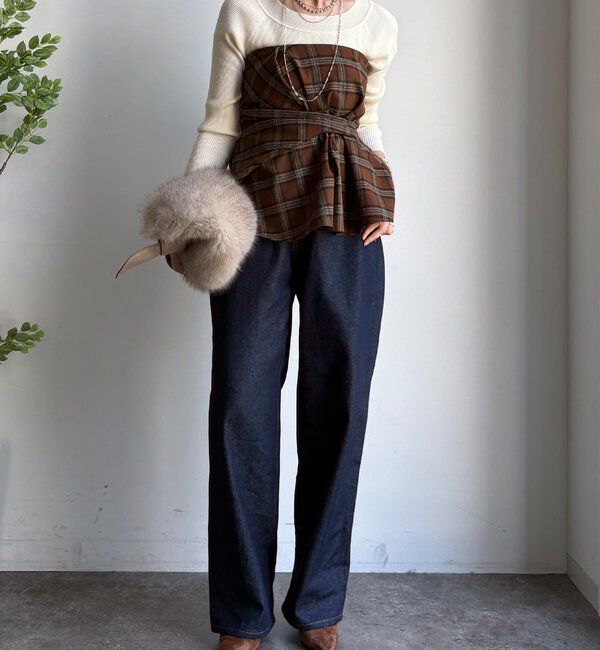  「起毛チェックビスチェ」|シャツ・ブラウス|