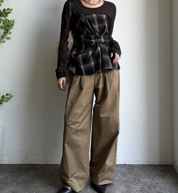  「起毛チェックビスチェ」|シャツ・ブラウス|