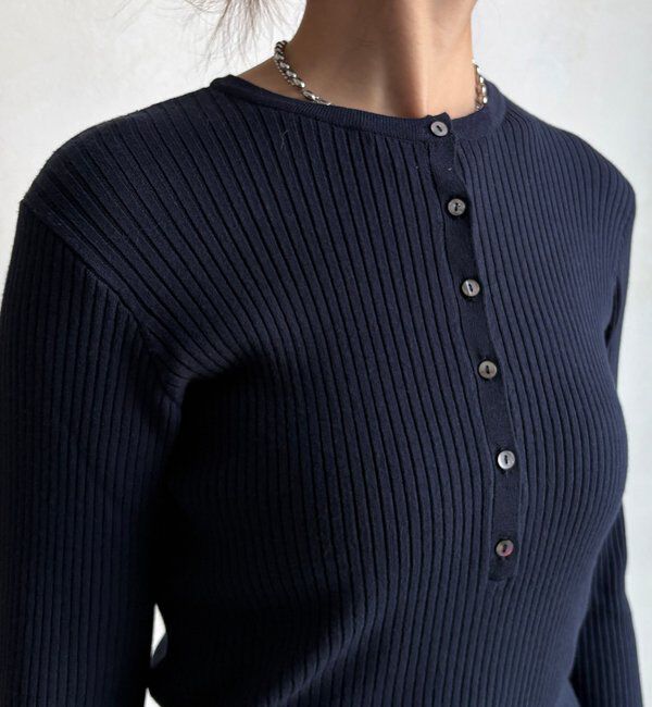  「ヘンリーネックリブニット」|ニット・セーター|
