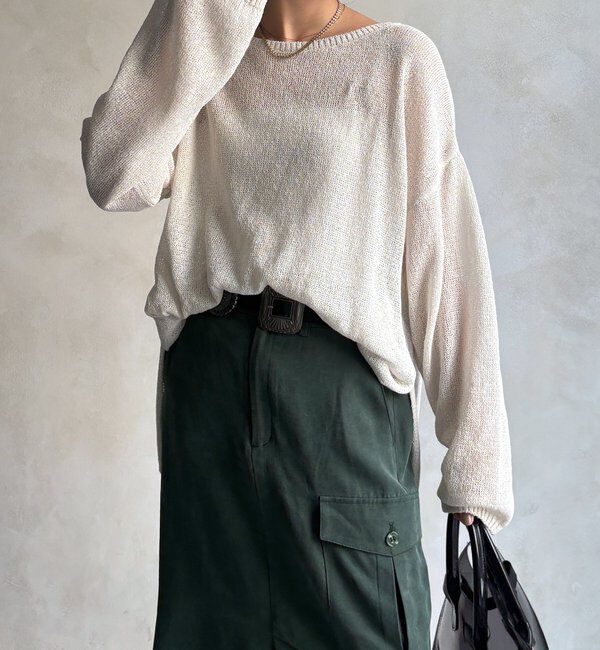  「ペーパーヤーンプルオーバー」|ニット・セーター|