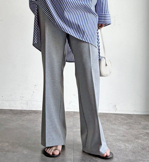  「センタープレスセミフレアパンツ」|チノ|