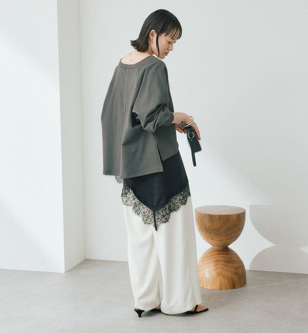  「【大人が着やすい】キーネックオーバースウェット」|Tシャツ・カットソー|