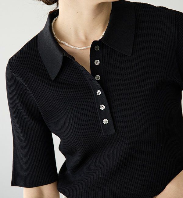  「【オンオフ使える】クールフィールポロニット」|ニット・セーター|