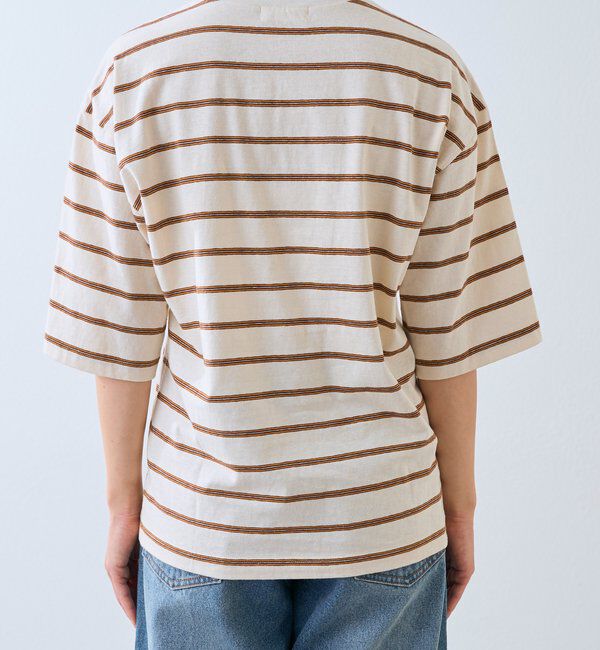  「【大人のボーダーTシャツ】マルチボーダーゴブソデTee」|Tシャツ・カットソー|