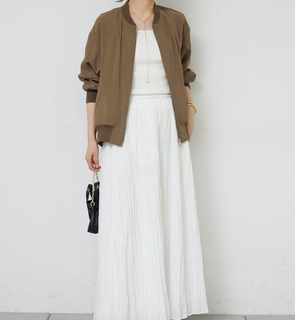  「【人気BZが素材を変えて再登場！】サテンブルゾン」|ブルゾン・スタジャン|