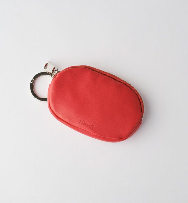  「ソフトレザーカラビナ付き横長ポーチ」|その他|