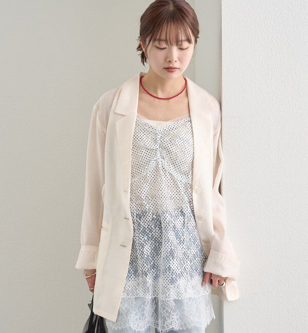  「ドットレースキャミチュニック」|シャツ・ブラウス|