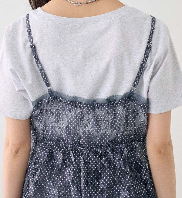  「ドットレースキャミチュニック」|シャツ・ブラウス|