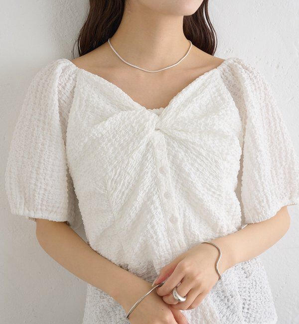  「ハートネックパフブラウス」|シャツ・ブラウス|